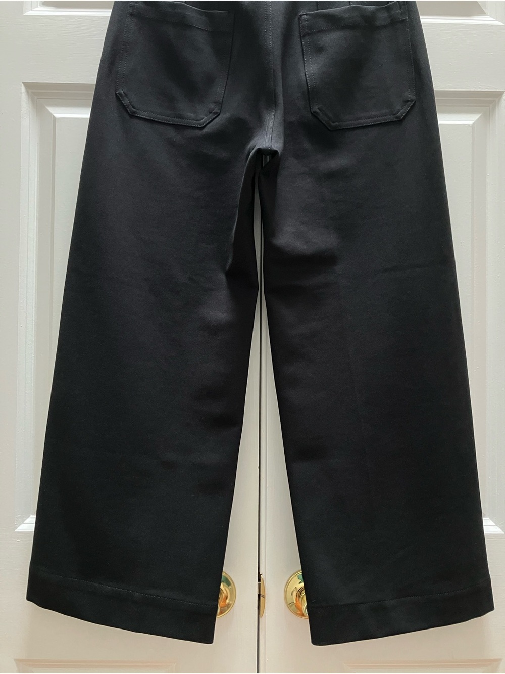 Anthropologie Maeve The Colette Ponte Crop Wide Leg Pants Black size 27 - Picture 8 of 13